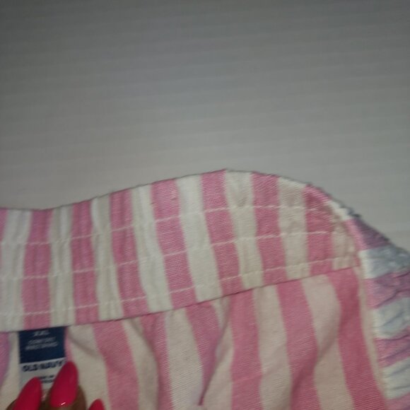 Old Navy Linen Blend Pink Striped Shorts Size XXL - Picture 13 of 14